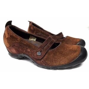 Merrell women's size 7.5 brown suede mary jane comfort shoes
